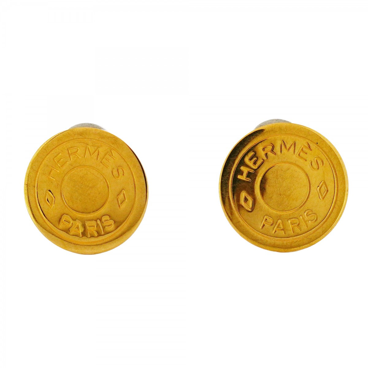 5job0545】エルメス イヤリング セリエ GPメッキ ゴールド【中古
