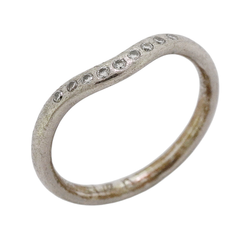 5job0695】ティファニー リング カーブドバンド Pt950 プラチナ