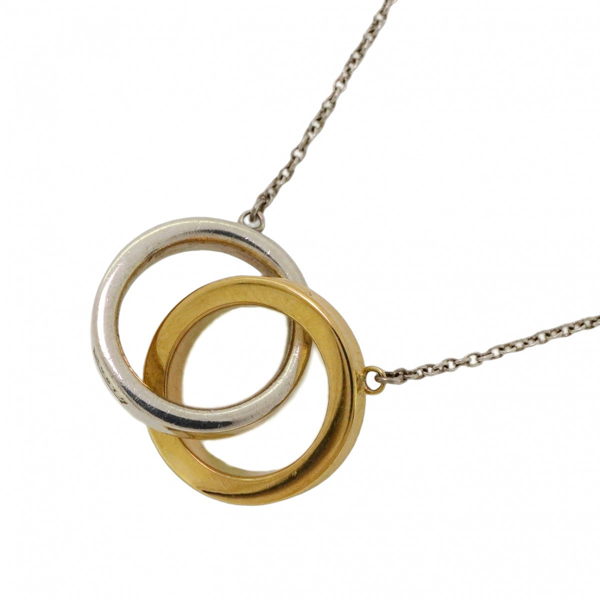 5job0700】ティファニー ネックレス インターロッキング/1837 K18YG