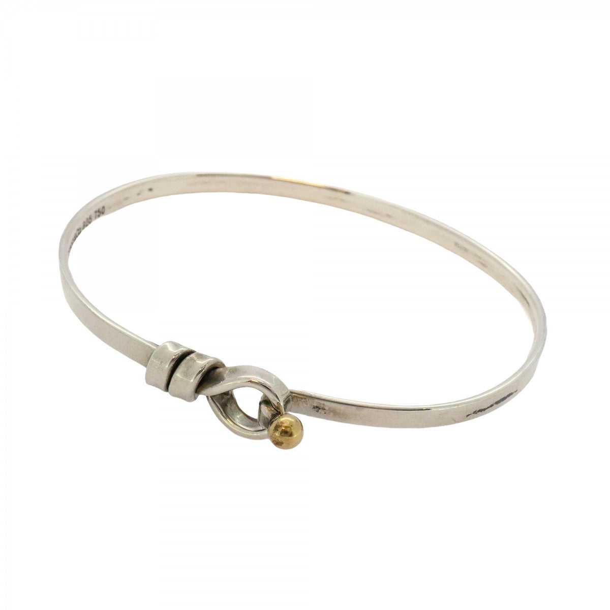 5jpb0008】ティファニー バングル フック＆アイ K18YG イエロー