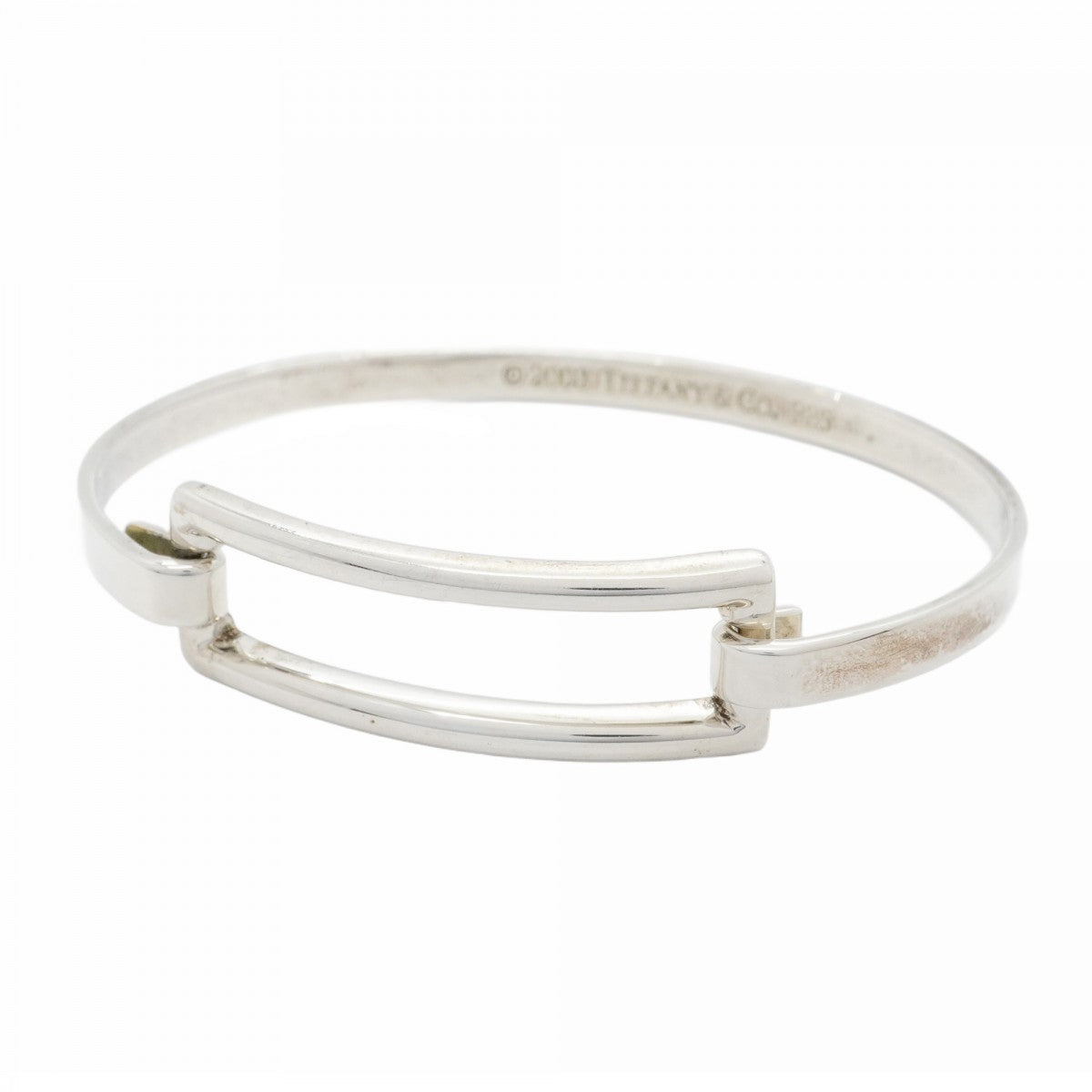5jpb0146】ティファニー バングル オープンスクエア シルバー925【中古