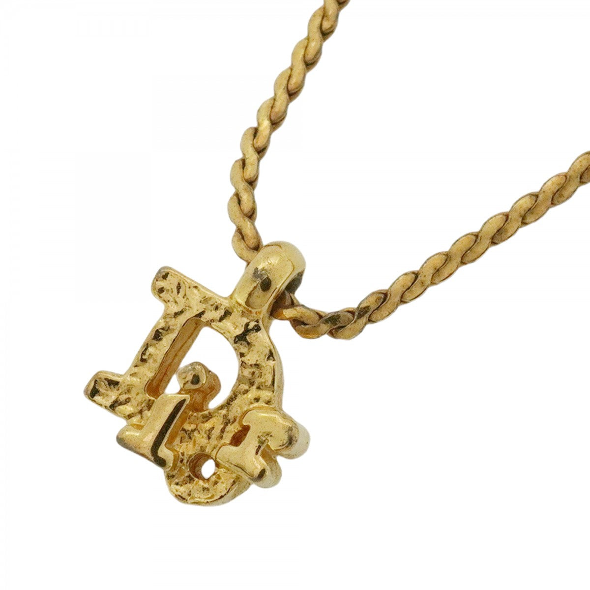 Dior ネックレス 金色メッキ ロゴモチーフ ディオール ロゴ ネックレス ゴールド メッキ レディース (Dior