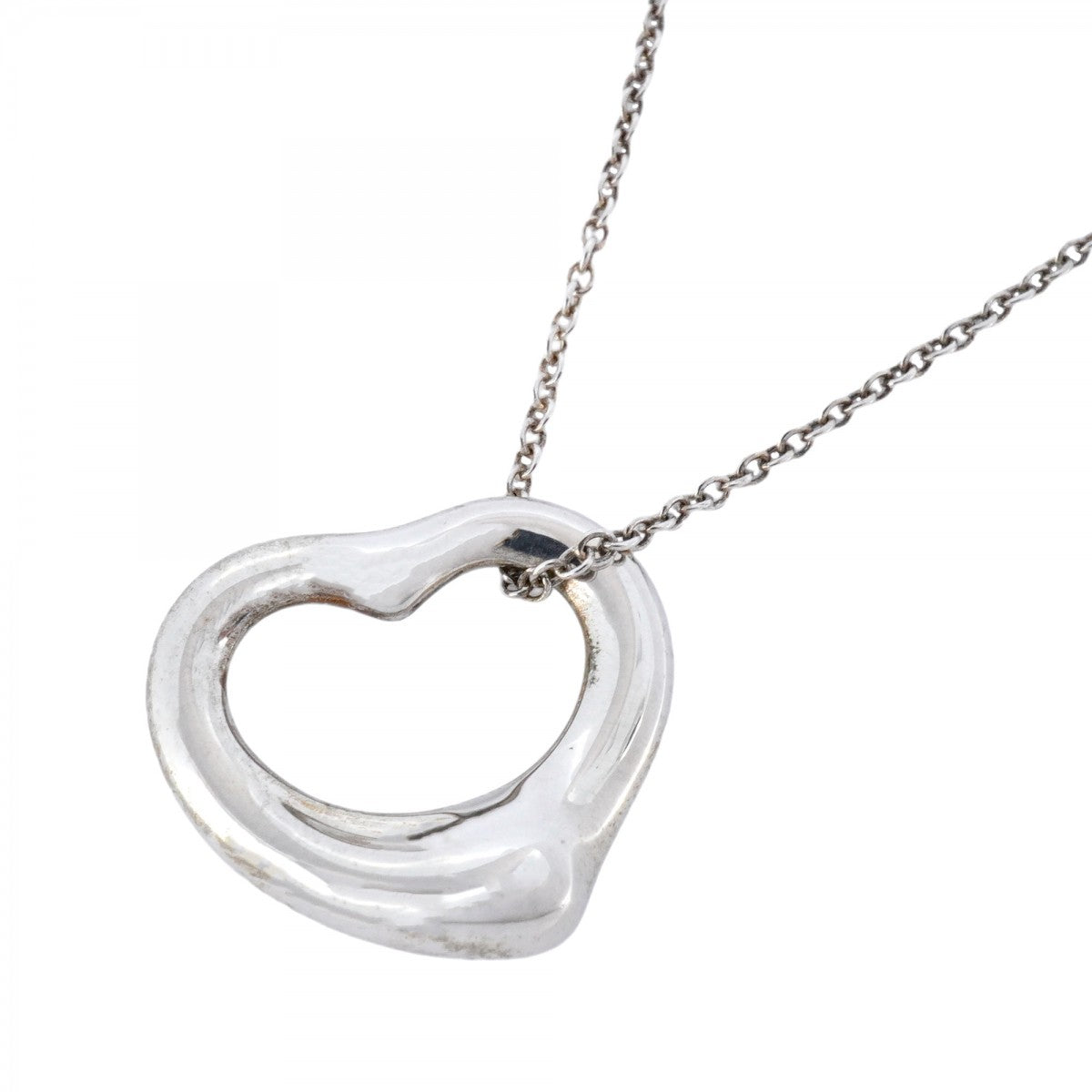 5jpb0327】ティファニー ネックレス オープンハート シルバー925【中古