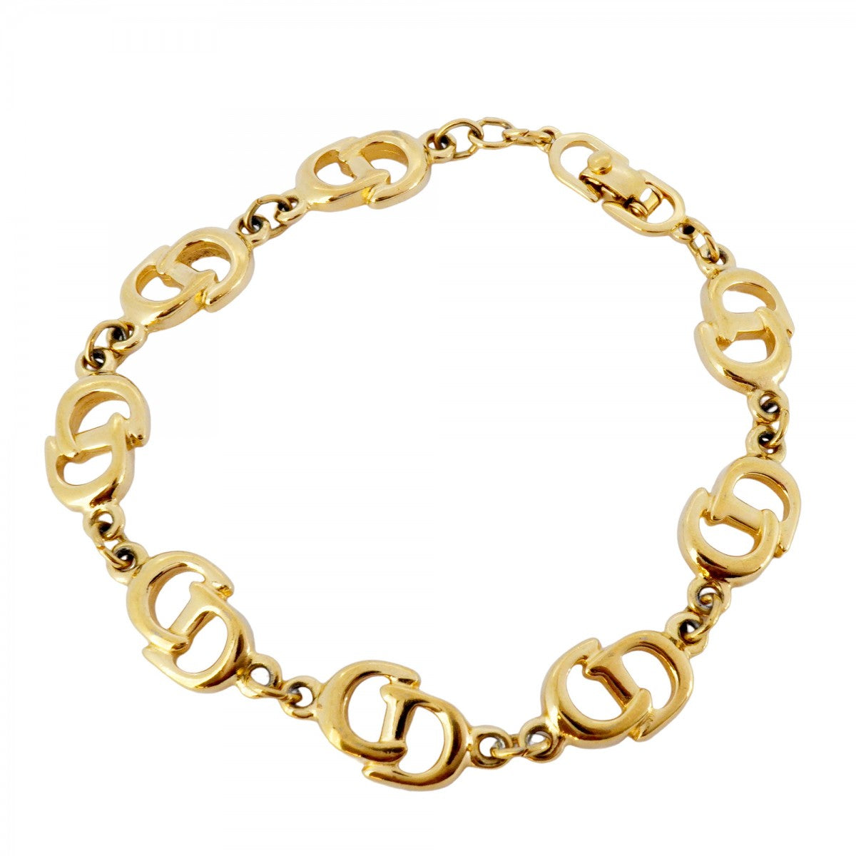 5jpb0334】クリスチャンディオール ブレスレット CDロゴ GPメッキ