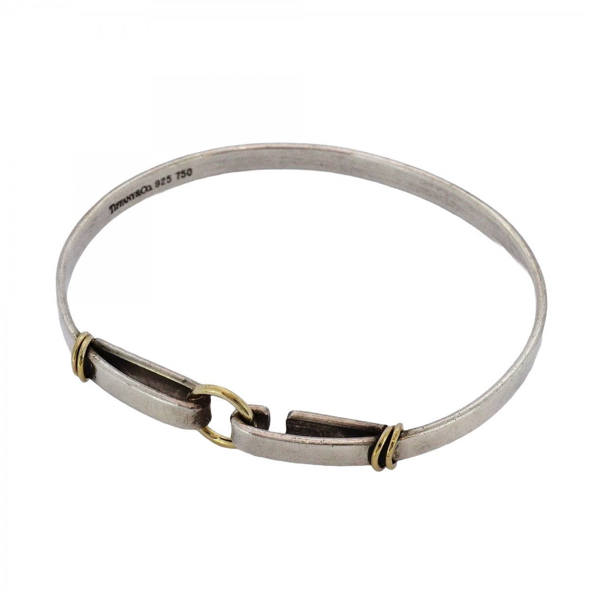 ティファニー バングル フック&アイ シルバー イエローゴールド YG 5jpb0366】ティファニー バングル フック&アイ K18YG イエローゴールド