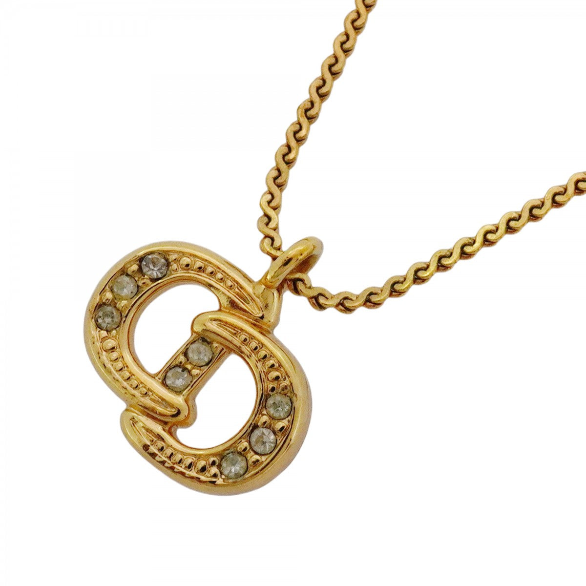 5jpb0403】クリスチャンディオール ネックレス CDロゴ GPメッキ ライン