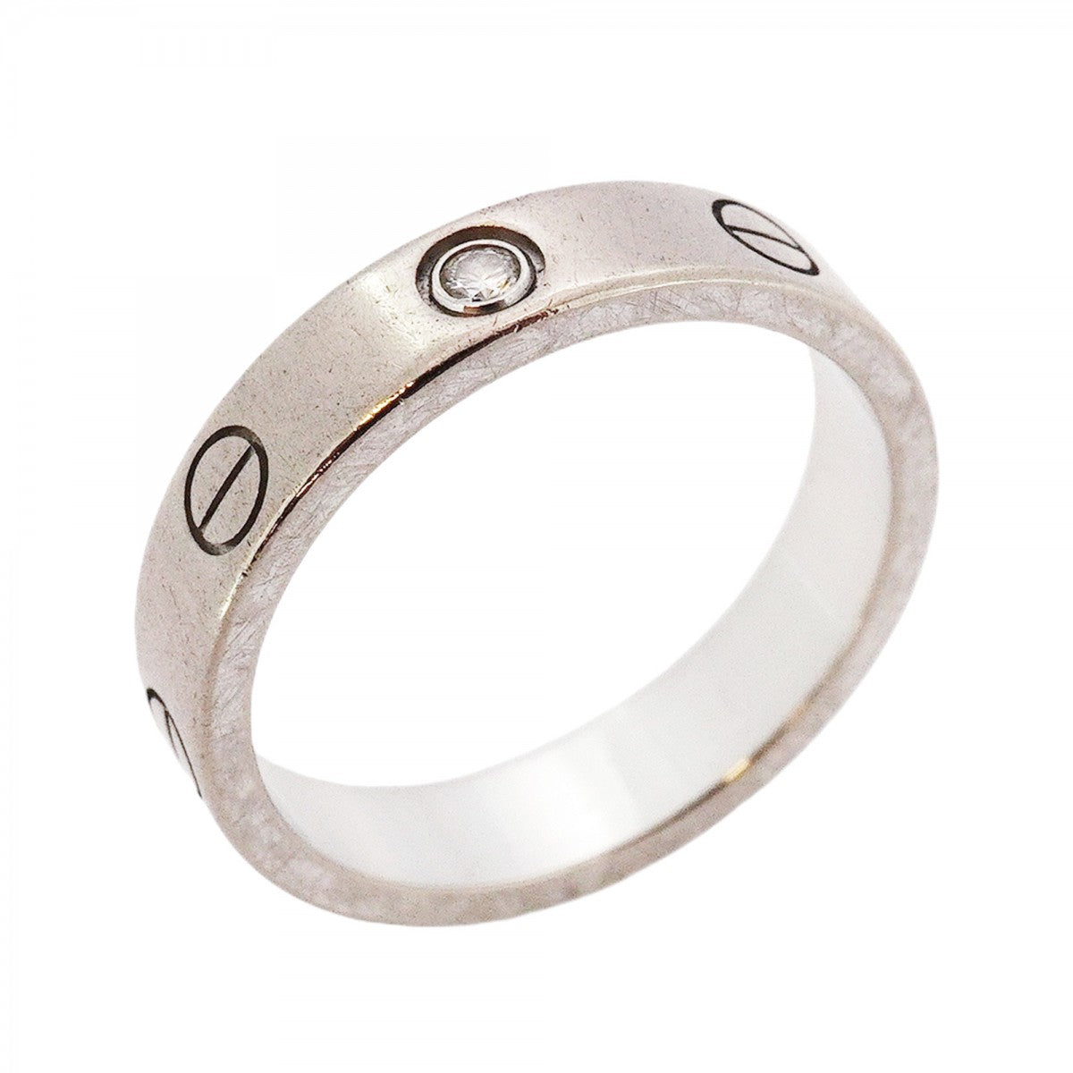 5jpb0410】カルティエ リング ミニラブ 1PD K18WG ホワイトゴールド