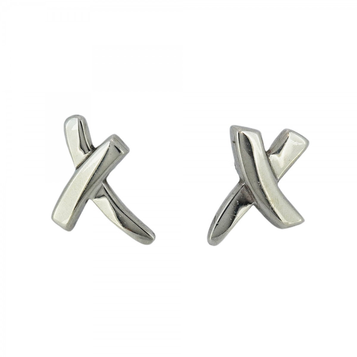 5jpb0421】ティファニー ピアス キス シルバー925【中古】レディース