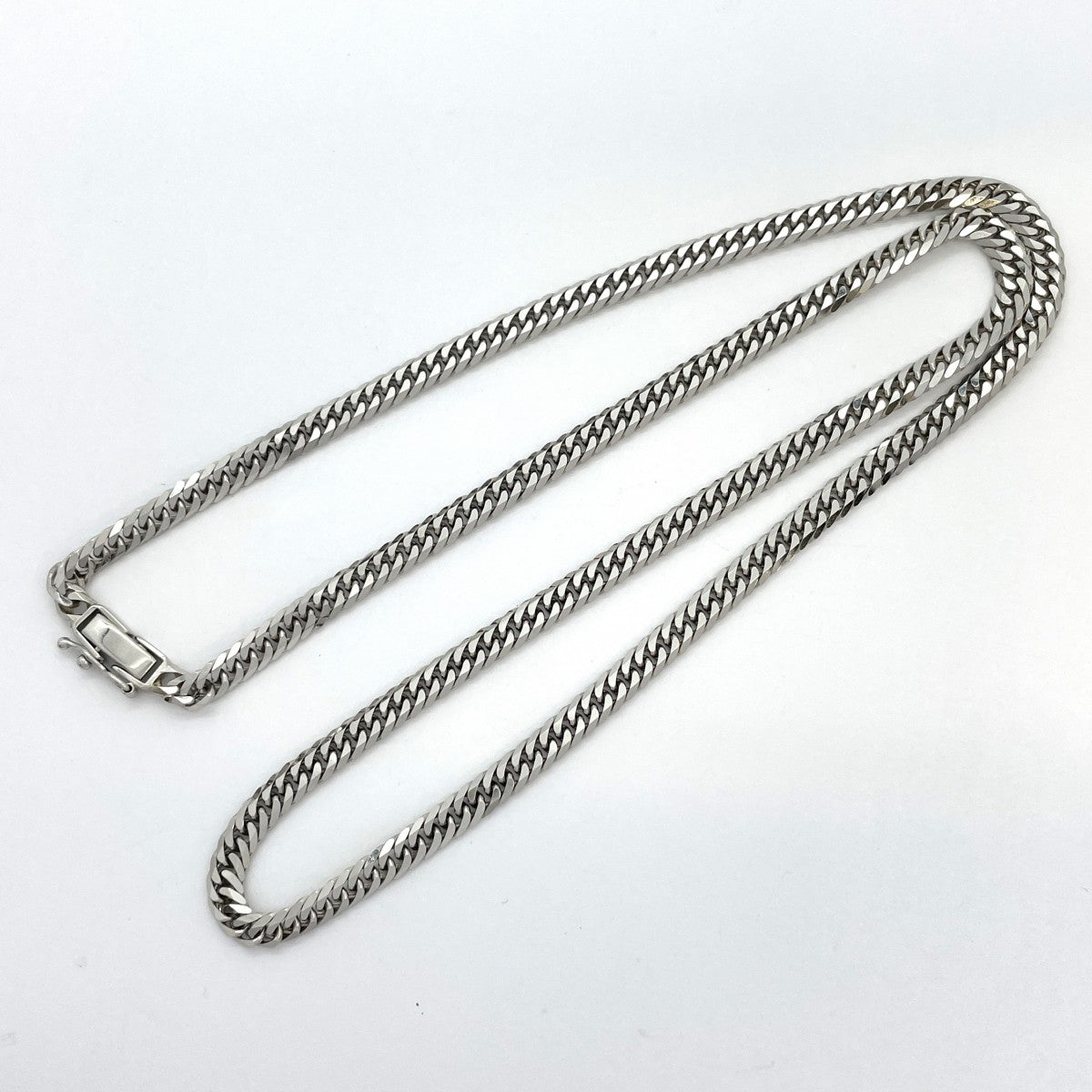 【5khe006】喜平 ネックレス Pt850 プラチナ 6面 ダブル 50.2cm 30.4g キヘイ【中古】メンズ レディース ユニセックス