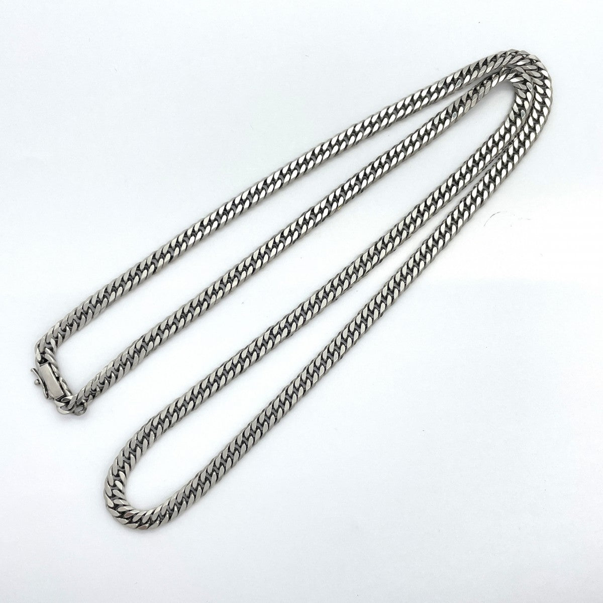 【5khe022】喜平 ネックレス Pt850 プラチナ 6面 ダブル 61.8cm 50.5g キヘイ【中古】メンズ レディース ユニセックス