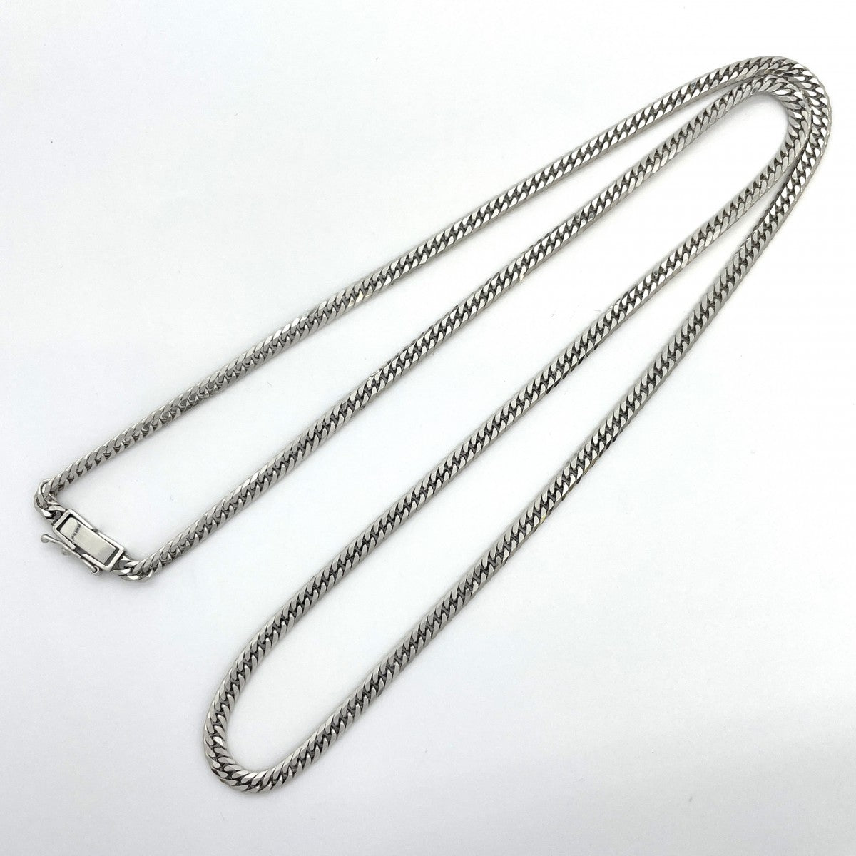 【5khe036】喜平 ネックレス Pt850 プラチナ 6面 ダブル 60.1cm 30.7g キヘイ【中古】メンズ レディース ユニセックス