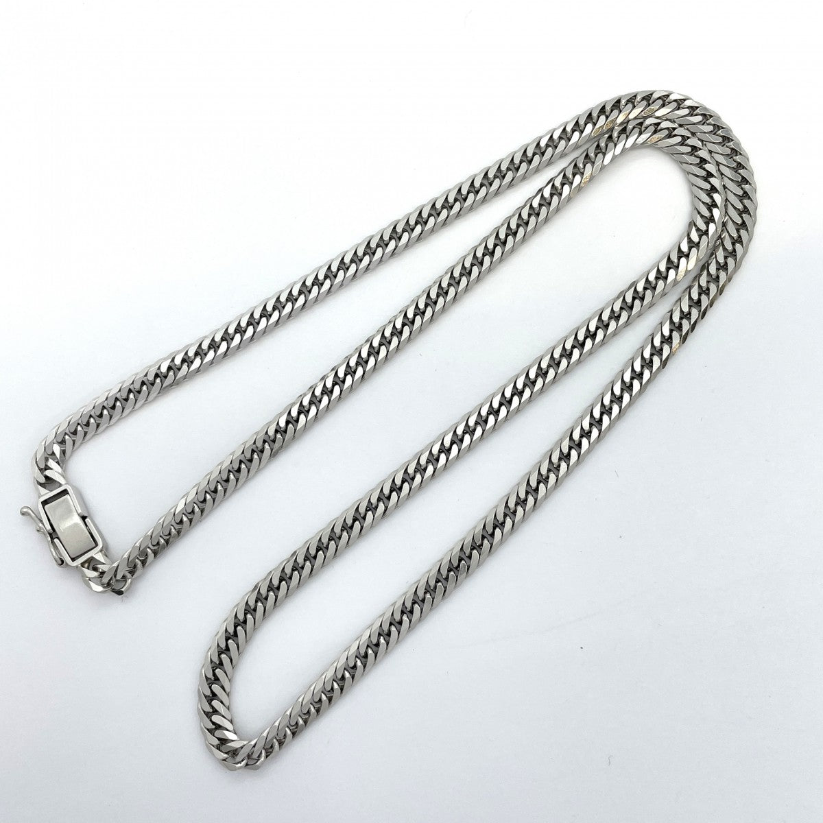 【5khf011】喜平 ネックレス Pt850 プラチナ 6面 ダブル 50.5cm 42g キヘイ【中古】メンズ レディース ユニセックス