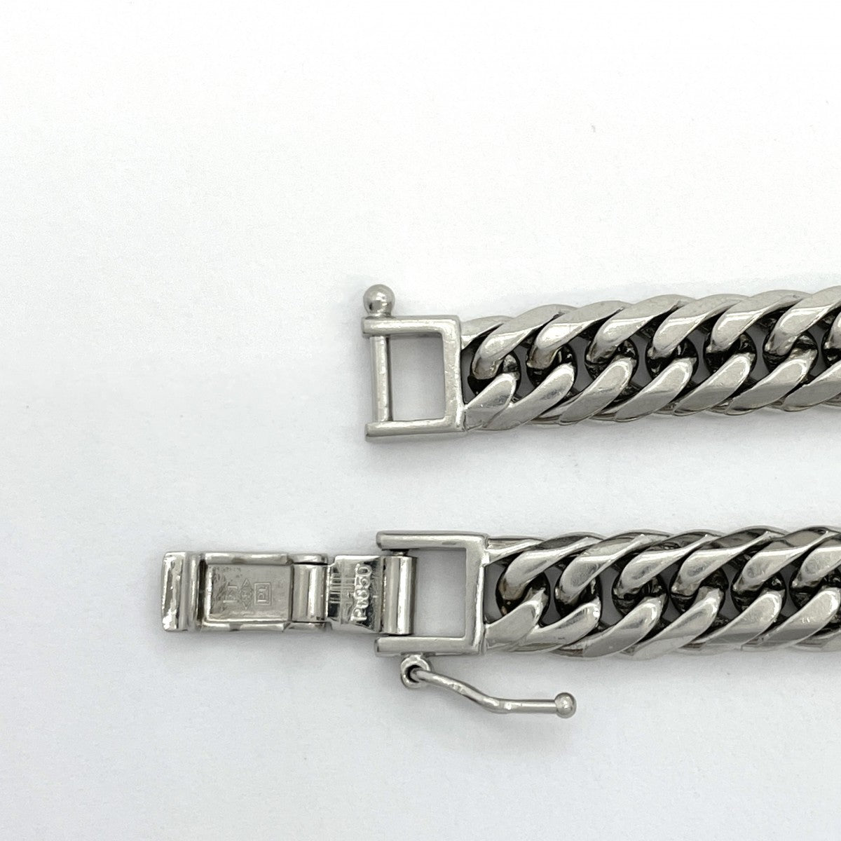 【5khf020】喜平 ブレスレット Pt850 プラチナ 6面 ダブル 18.7cm 30.6g キヘイ【中古】メンズ レディース ユニセックス