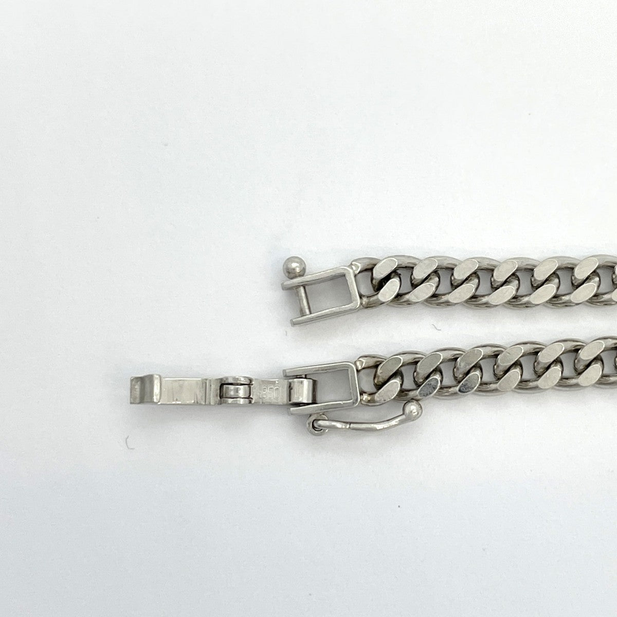 【5khf028】喜平 ブレスレット Pt850 プラチナ 2面 シングル 17.8cm 10.9g キヘイ【中古】メンズ レディース ユニセックス