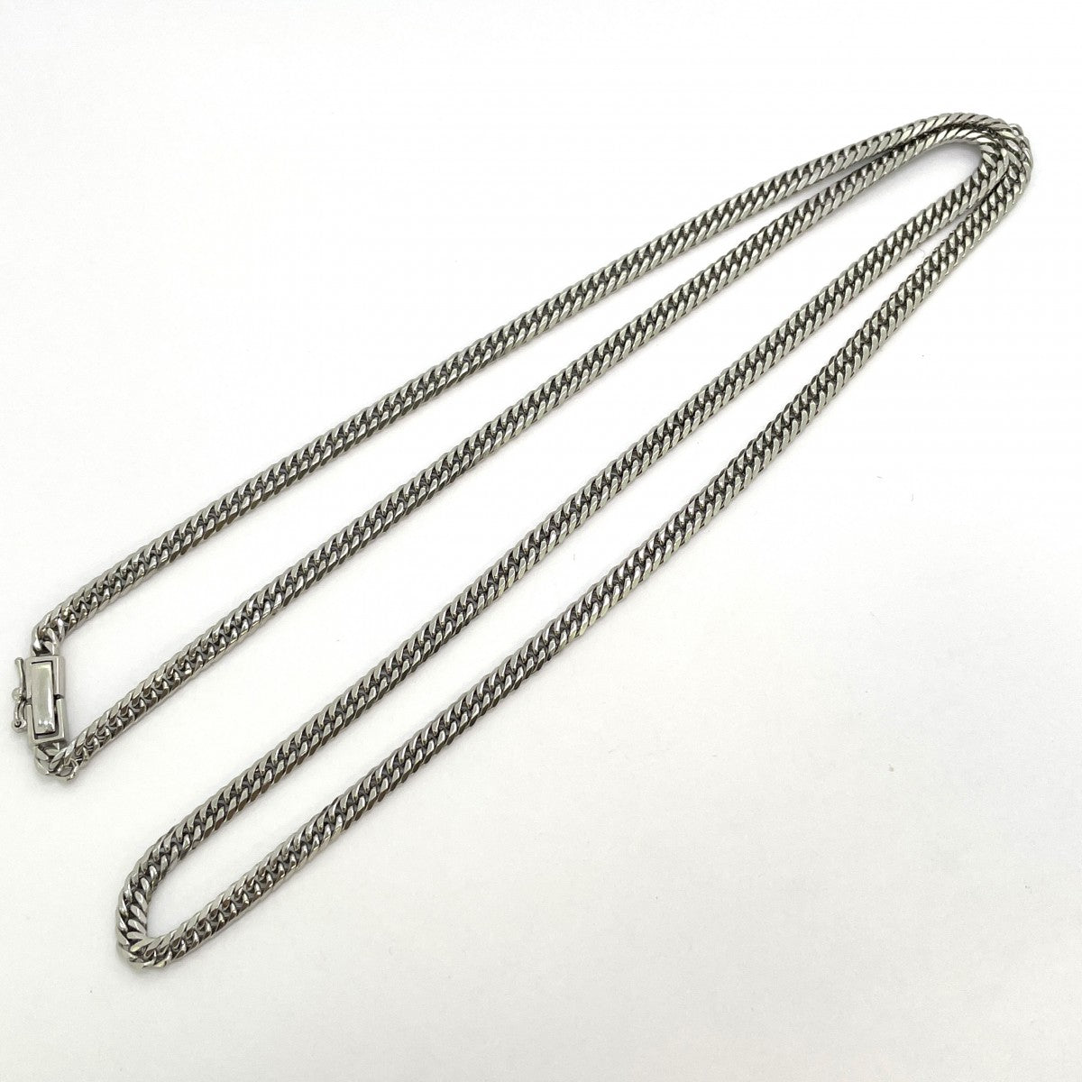 【5khf034】喜平 ネックレス Pt850 プラチナ 6面 ダブル 60.5cm 30.5g キヘイ【中古】メンズ レディース ユニセックス