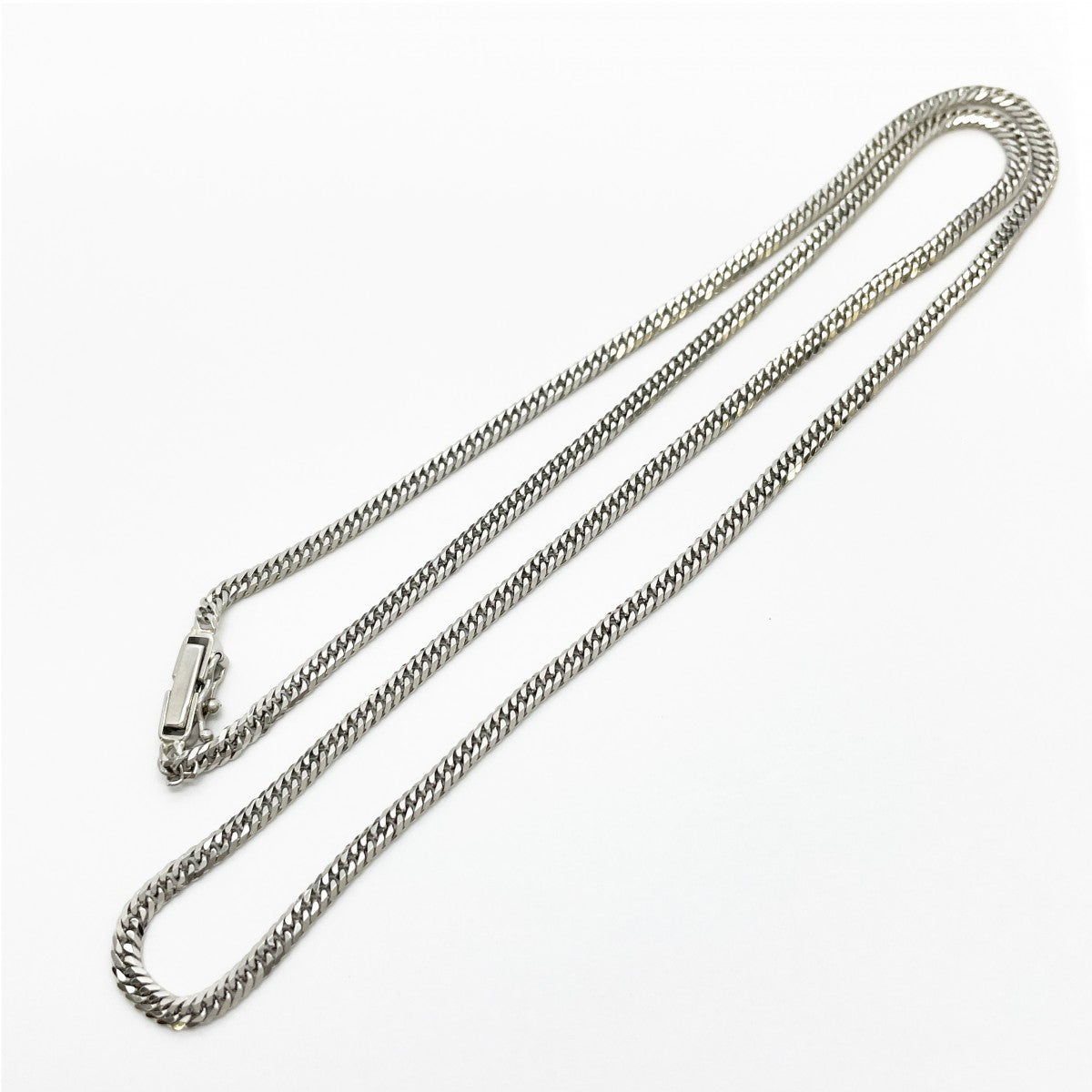 【5khf040】喜平 ネックレス Pt850 プラチナ 6面 ダブル 50.6cm 12.9g キヘイ【中古】メンズ レディース ユニセックス
