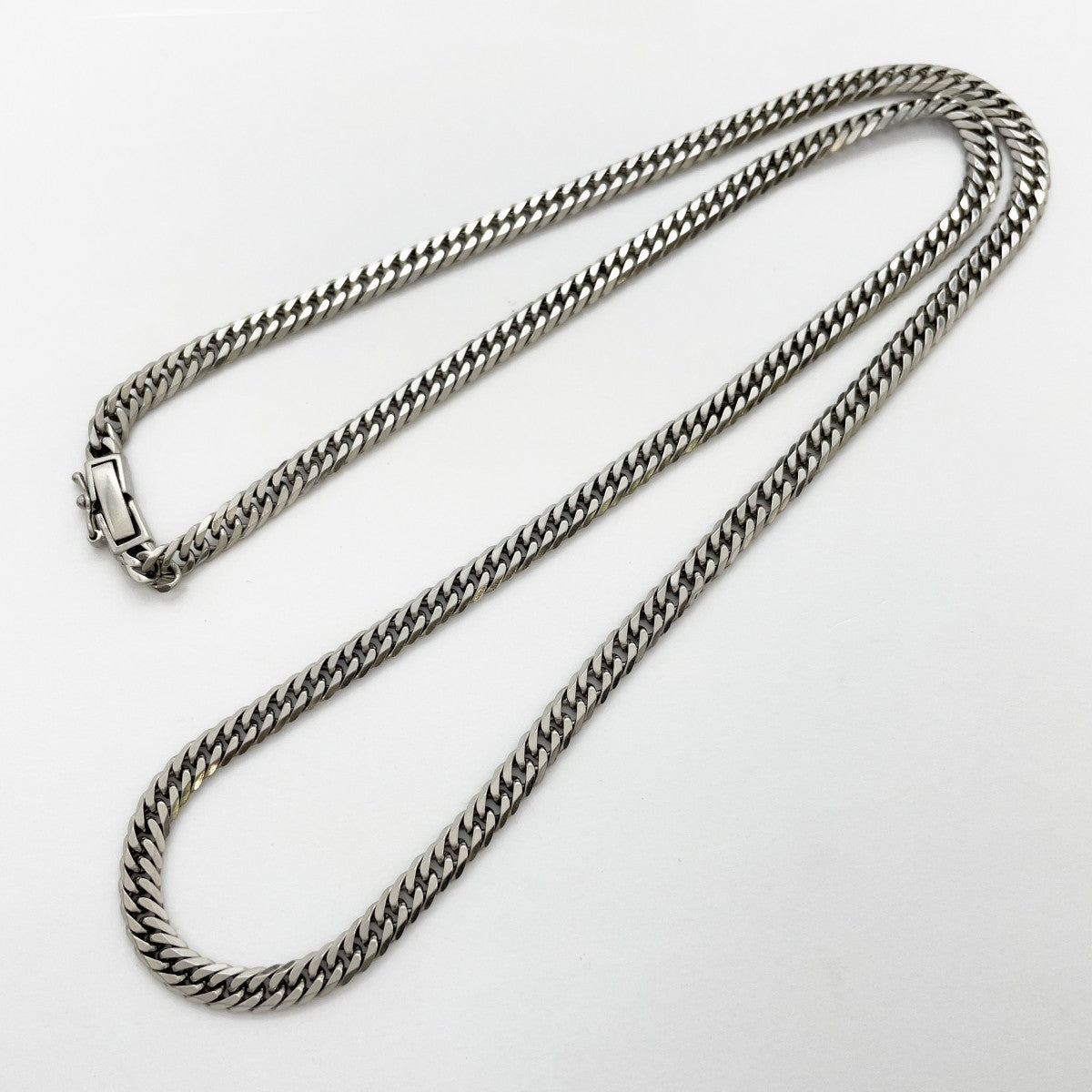 【5khf052】喜平 ネックレス Pt850 プラチナ 6面 ダブル 52.8cm 29.5g キヘイ【中古】メンズ レディース ユニセックス