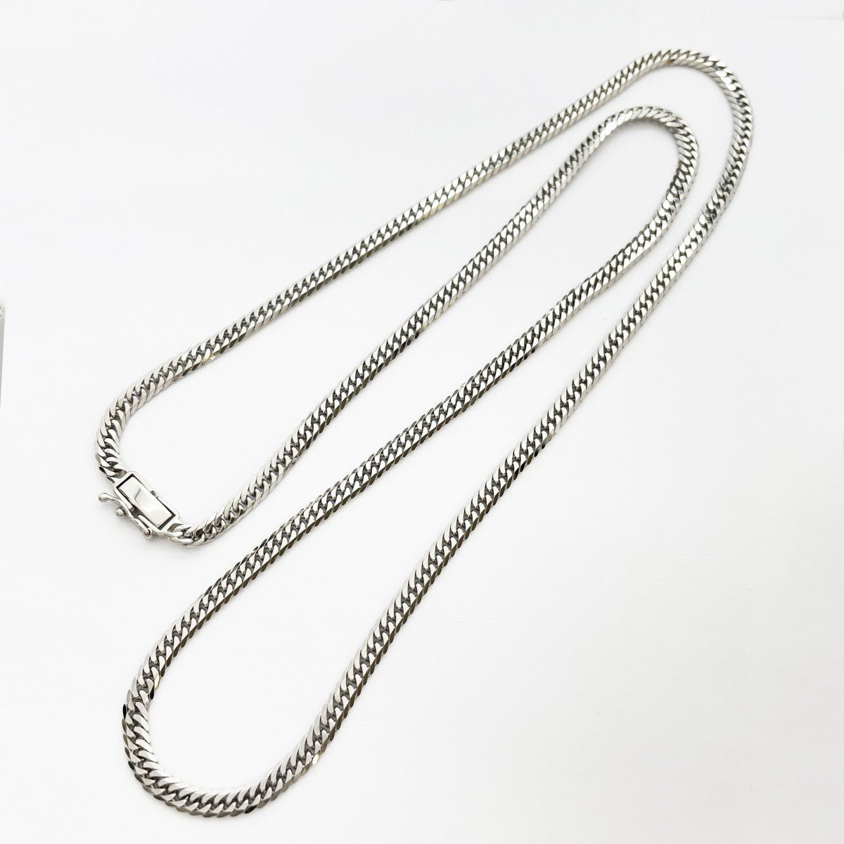 【5khf064】喜平 ネックレス Pt850 プラチナ 6面 ダブル 60cm 30.8g キヘイ【中古】メンズ レディース ユニセックス