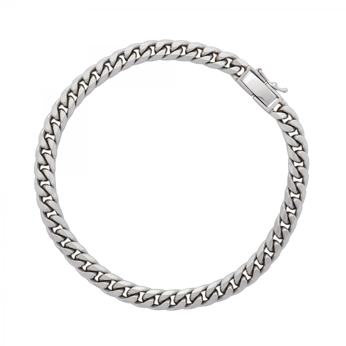 5khm094】喜平 ブレスレット Pt850 プラチナ 8面 シングル 20.3cm 30.4