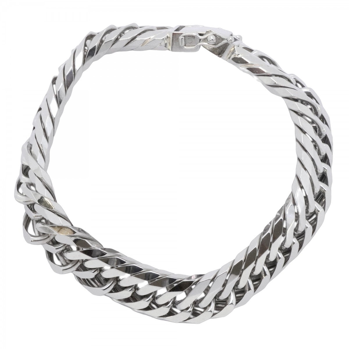 5kho013】喜平 ブレスレット Pt850 プラチナ 8面 トリプル 21.5cm