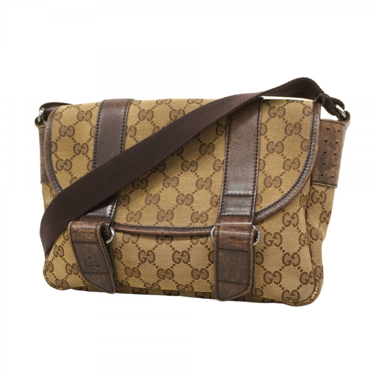 【GUCCI】ショルダーバッグ GGキャンバス ブラウン A4 5ma0789】グッチ ショルダーバッグ GGキャンバス 145858