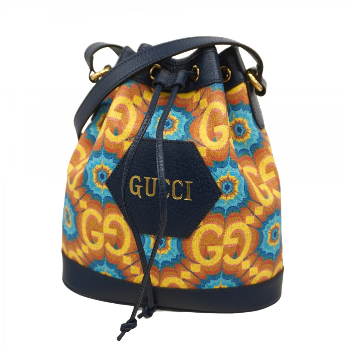 オールドグッチ　GUCCI ショルダーバッグ　サークルロゴ　ゴールド GUCCI グッチ ジャンボGG ショルダーバッグ キャンバス イエロー