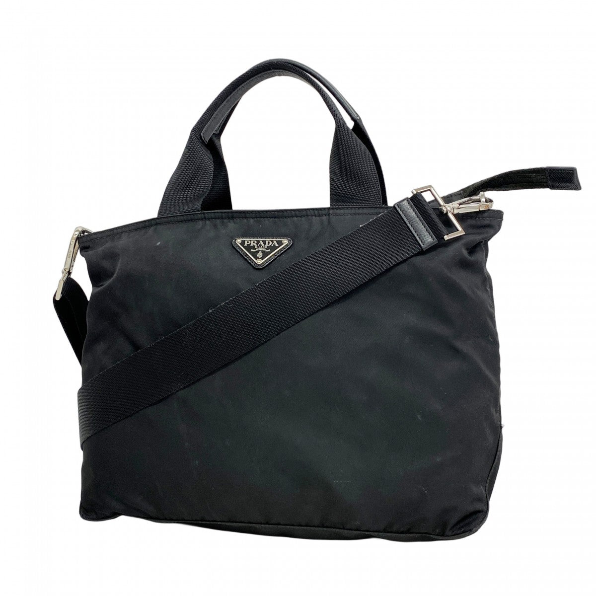 美品 PRADA ブラック ナイロン ハンドバッグ PRADA - PRADA / プラダ □ ハンドバッグ ブラック ナイロン