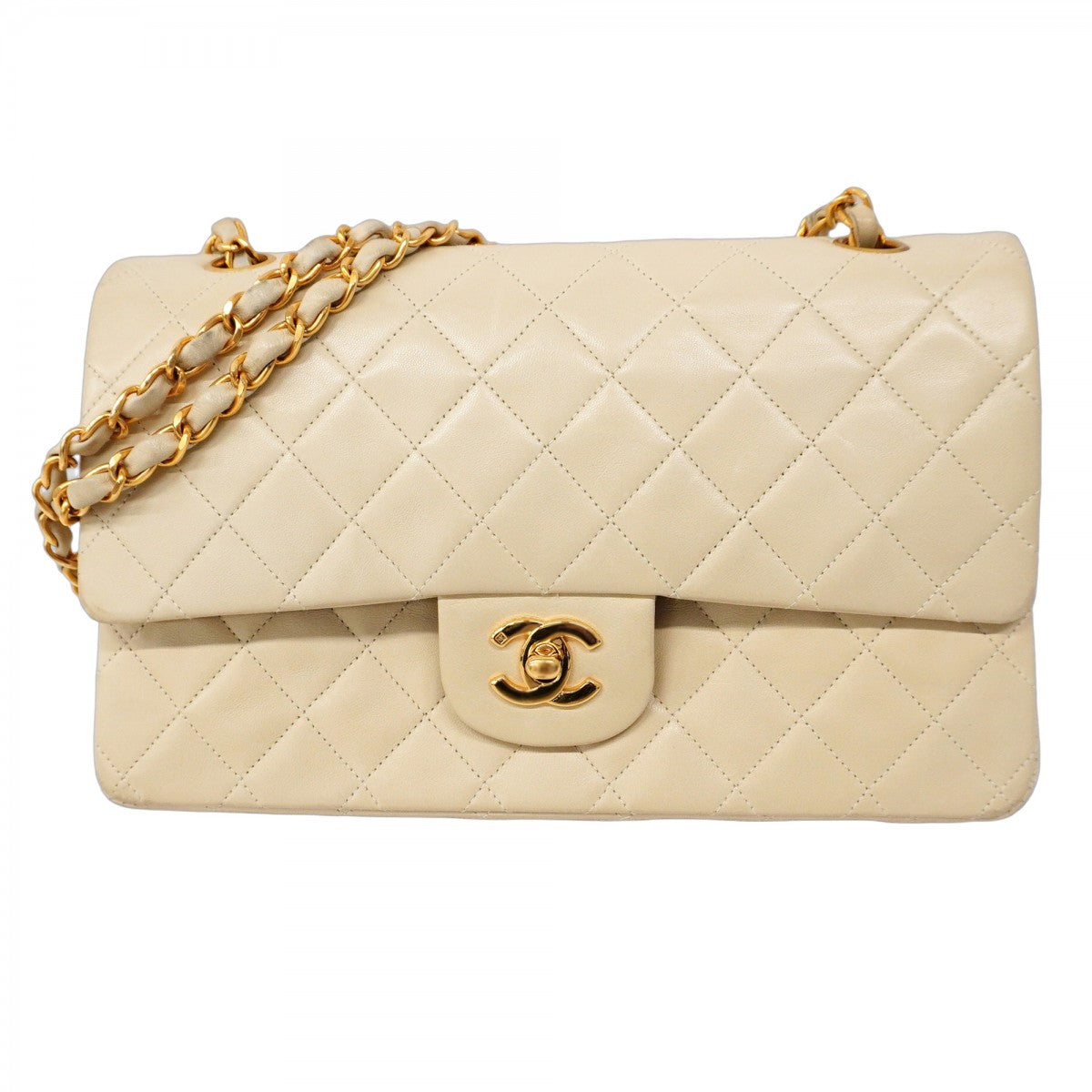♡シャネル♡ マトラッセ チェーン ショルダーバッグ ラムスキン ベージュ シャネル ミニマトラッセ ラムスキン チェーンショルダーバッグ