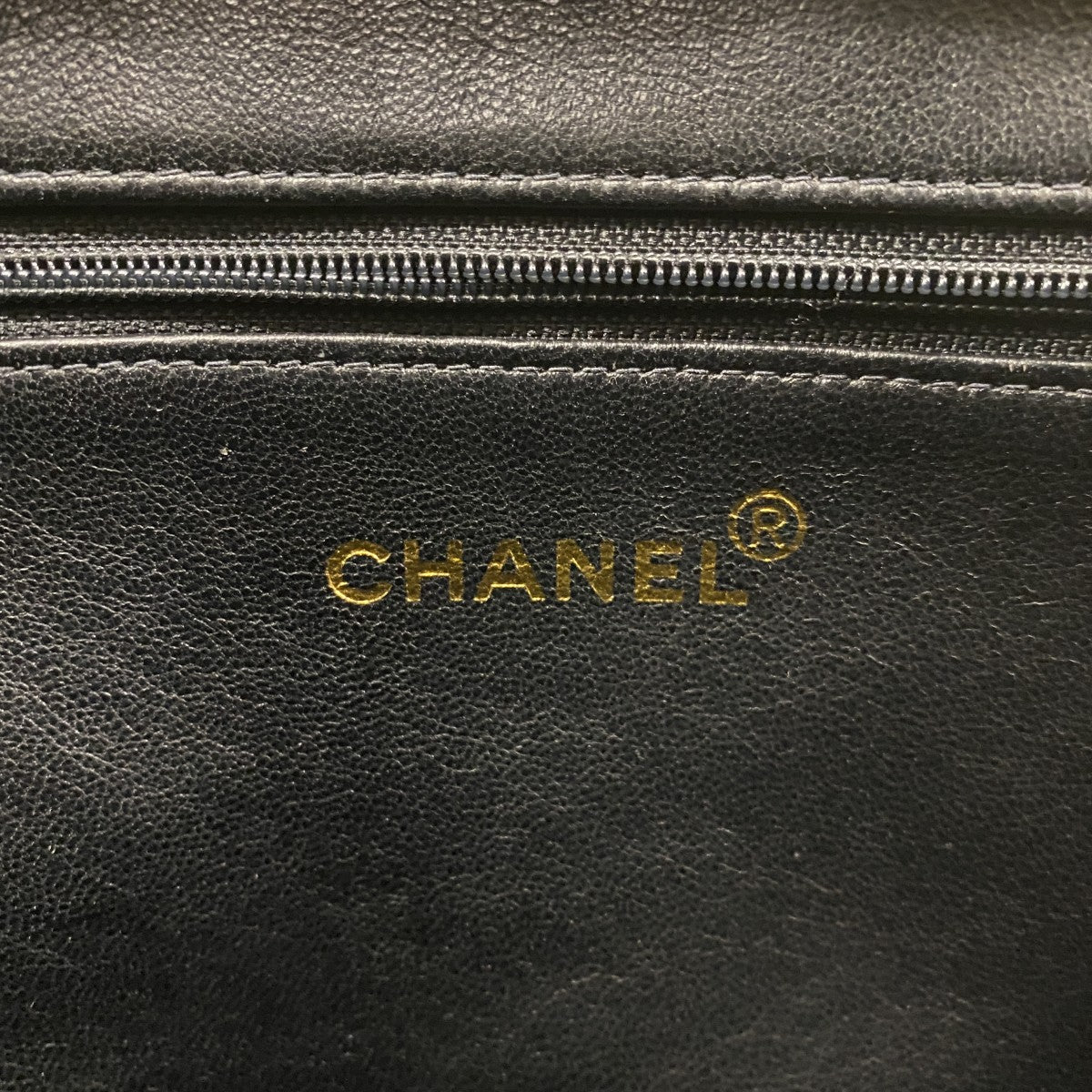【5mb1618】シャネル トートバッグ 復刻トート キャビアスキン ブラック ゴールド金具【中古】レディース