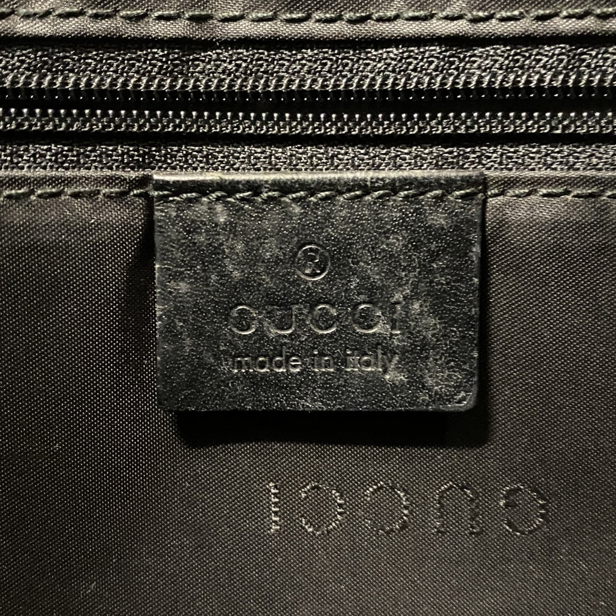 【5mb1625】グッチ ハンドバッグ バンブー 001 1638 ナイロン ブラック シルバー金具【中古】レディース
