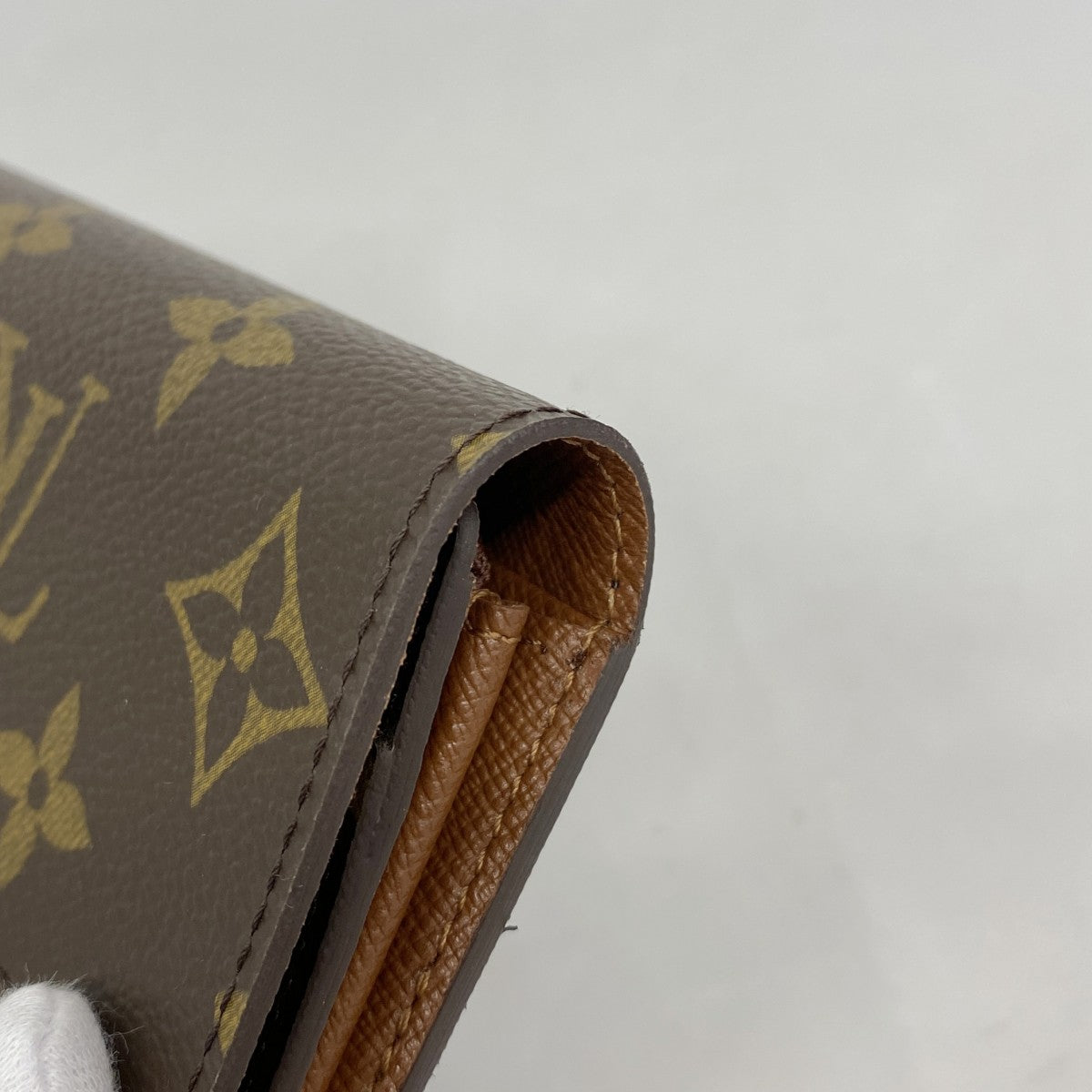 【5mb1655】ルイヴィトン 長財布 モノグラム ポシェットポルトモネクレディ M61726 ブラウン【中古】レディース
