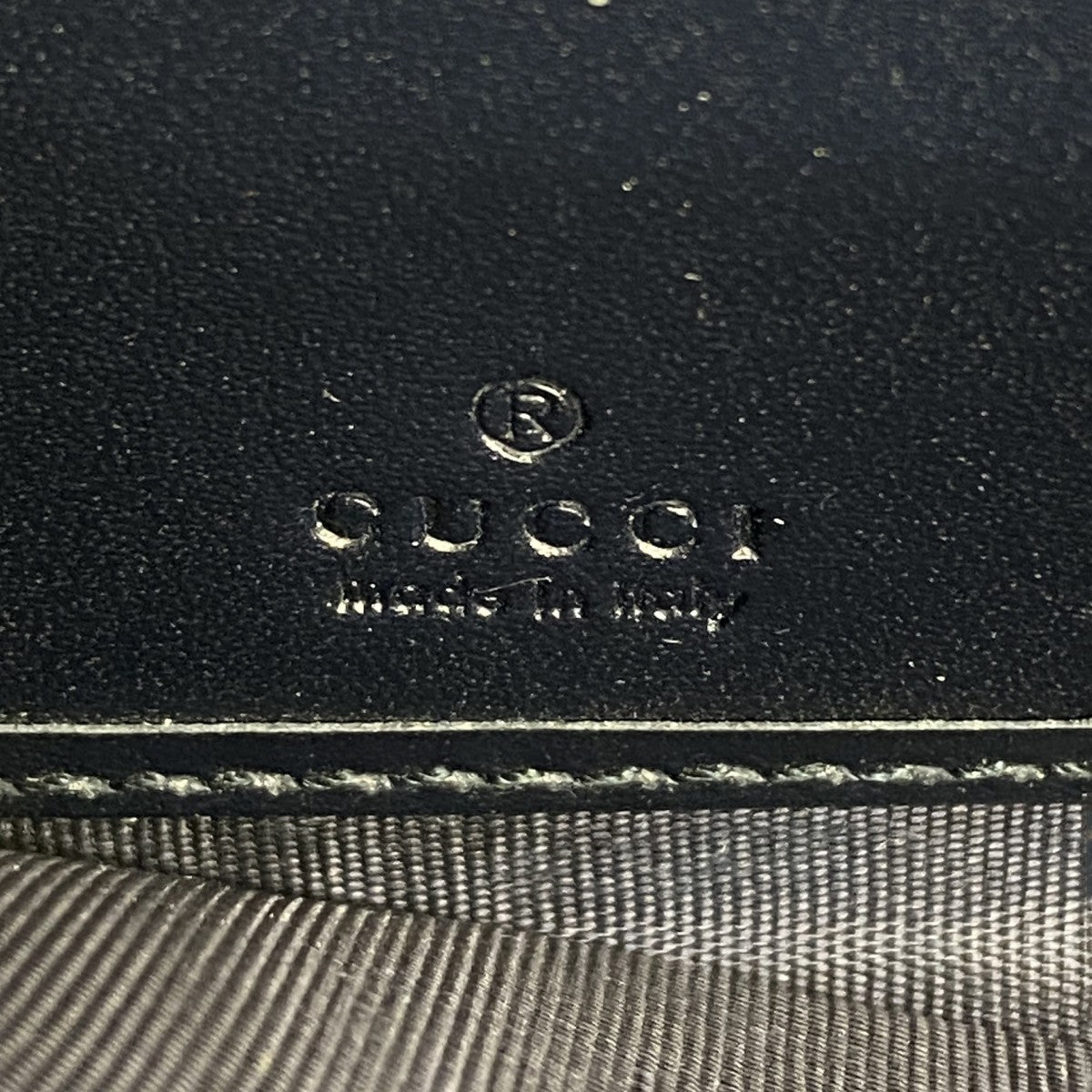 【5mb1658】グッチ 長財布 グッチシマ 307987 レザー ネイビー シルバー金具【中古】メンズ