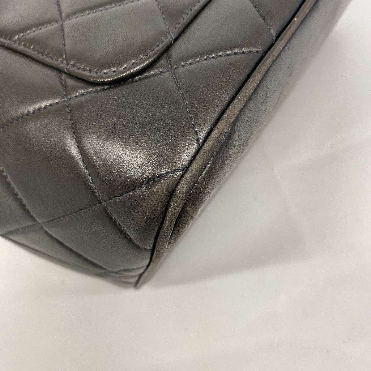 【5mb1659】シャネル トートバッグ 復刻トート ラムスキン ブラック シルバー金具【中古】レディース