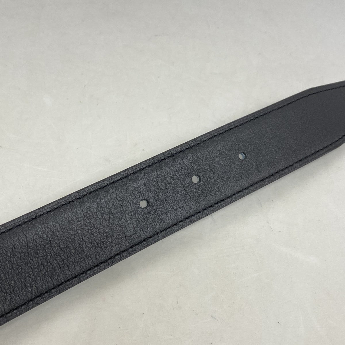 【5mb1710】エルメス ベルト Hオカレ ヴォーエプソン ヴォーシャモニー ブラック ブルージーン □R刻印【中古】メンズ レディース ユニセックス