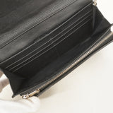 【5mb2362-h】クリスチャンディオール 長財布 カナージュ エナメル ブラック シルバー金具【中古】レディース