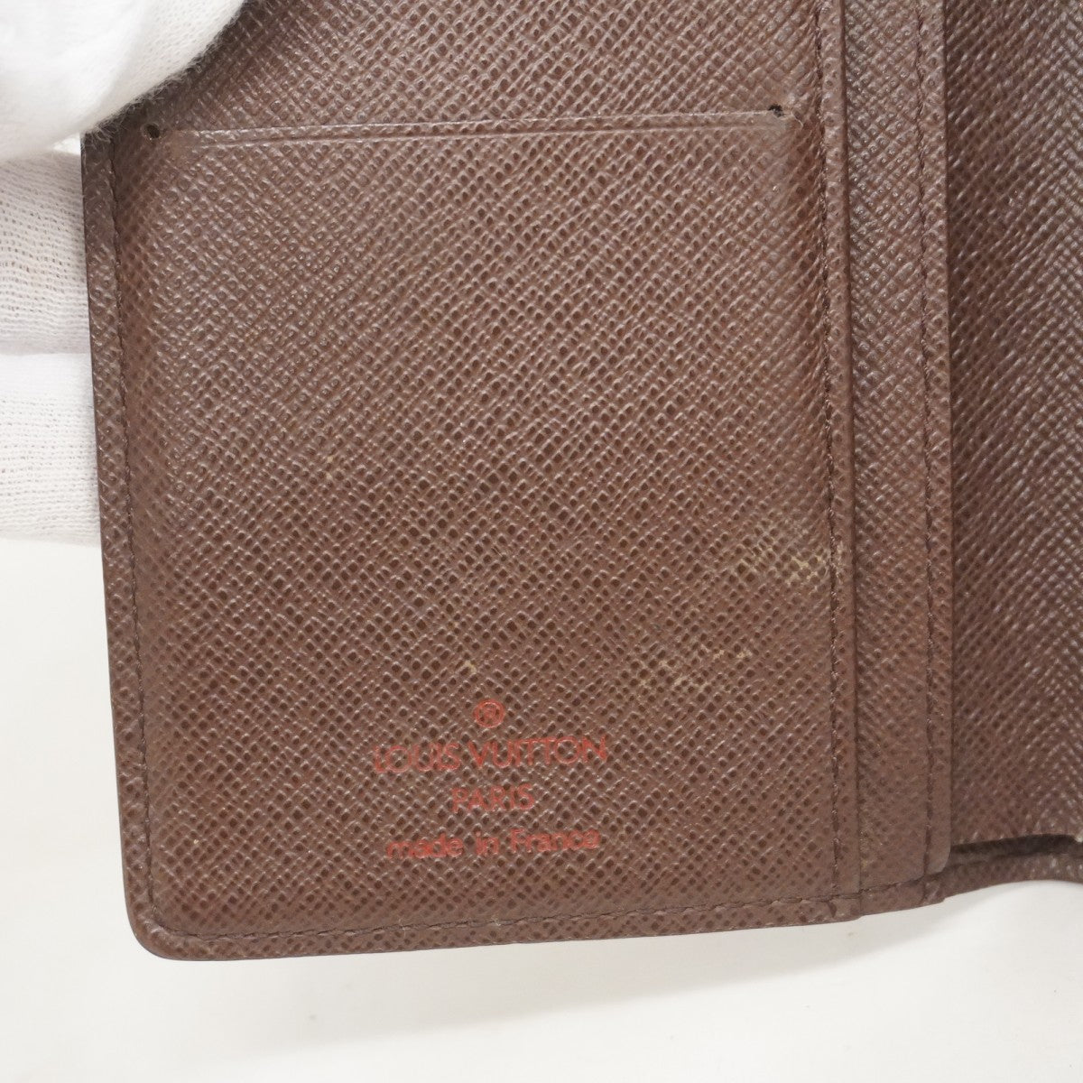 【5mc2443-h】ルイヴィトン 財布 ダミエ ポルトモネビエヴィエノワ N61664 エベヌ【中古】レディース