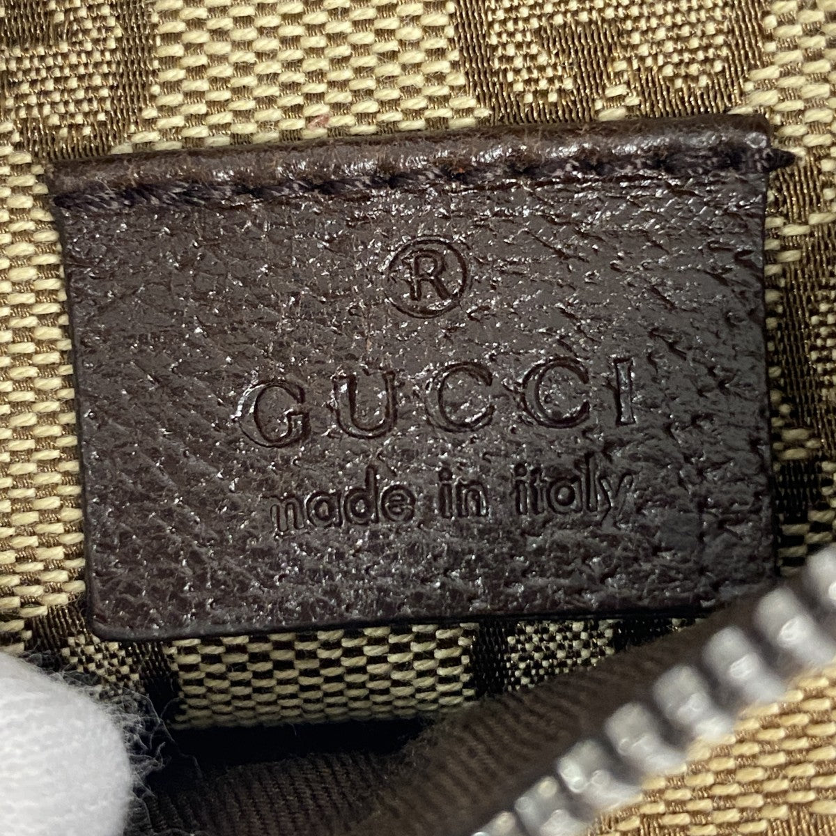 【5mc2503】グッチ ウエストバッグ GGキャンバス 28566 キャンバス ベージュ ブラウン シルバー金具【中古】メンズ レディース ユニセックス