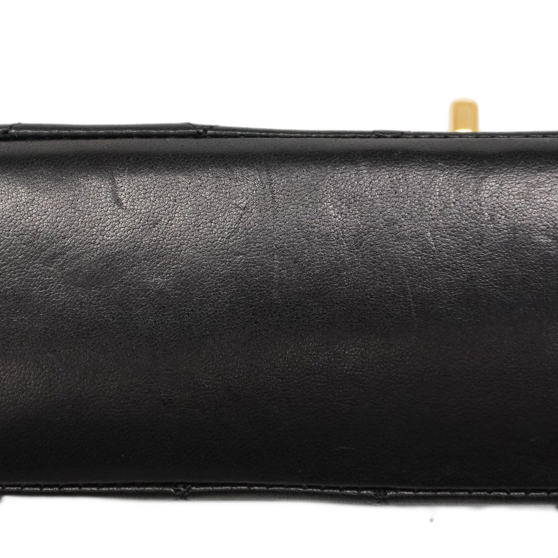 【5mc2555】シャネル ショルダーバッグ マトラッセ Wフラップ Wチェーン ラムスキン ブラック ゴールド金具【中古】レディース