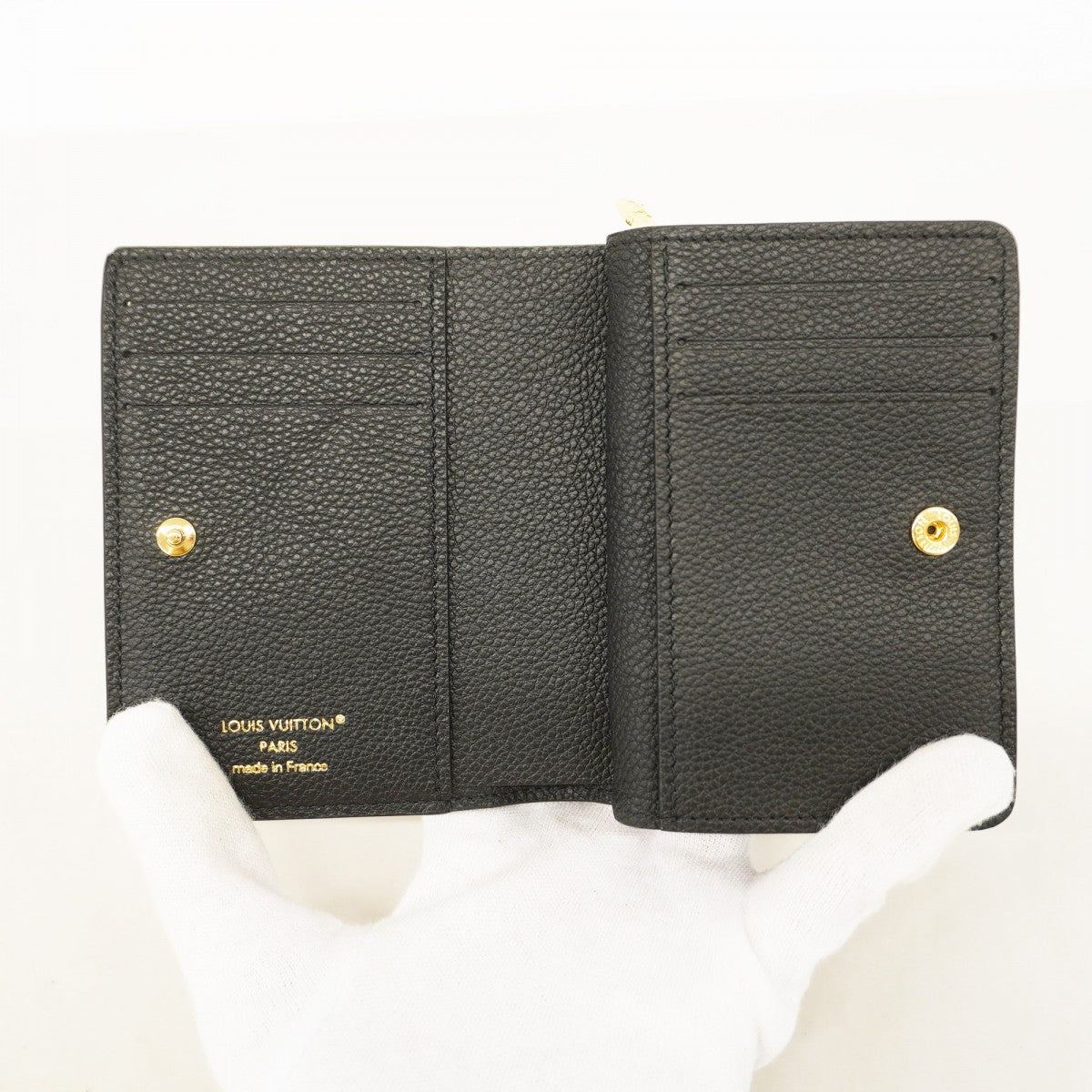 【5mc2645】ルイヴィトン 財布 モノグラム・アンプラント ポルトフォイユクレア M80151 ノワール【中古】レディース