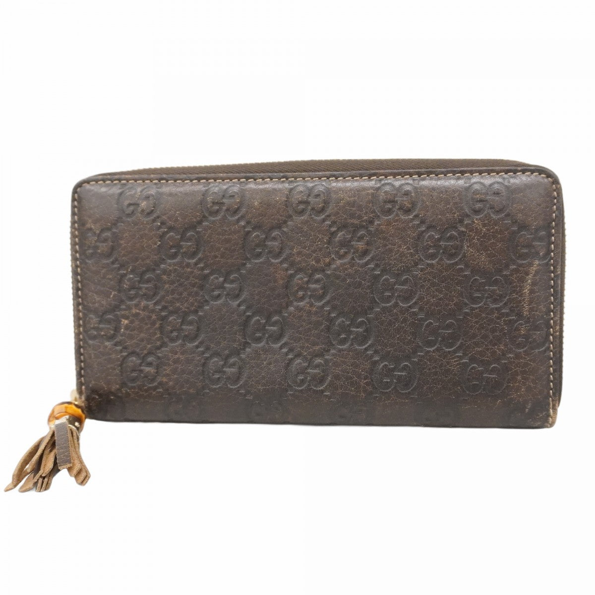 5mc2652】グッチ 長財布 グッチシマ バンブー 224253 レザー