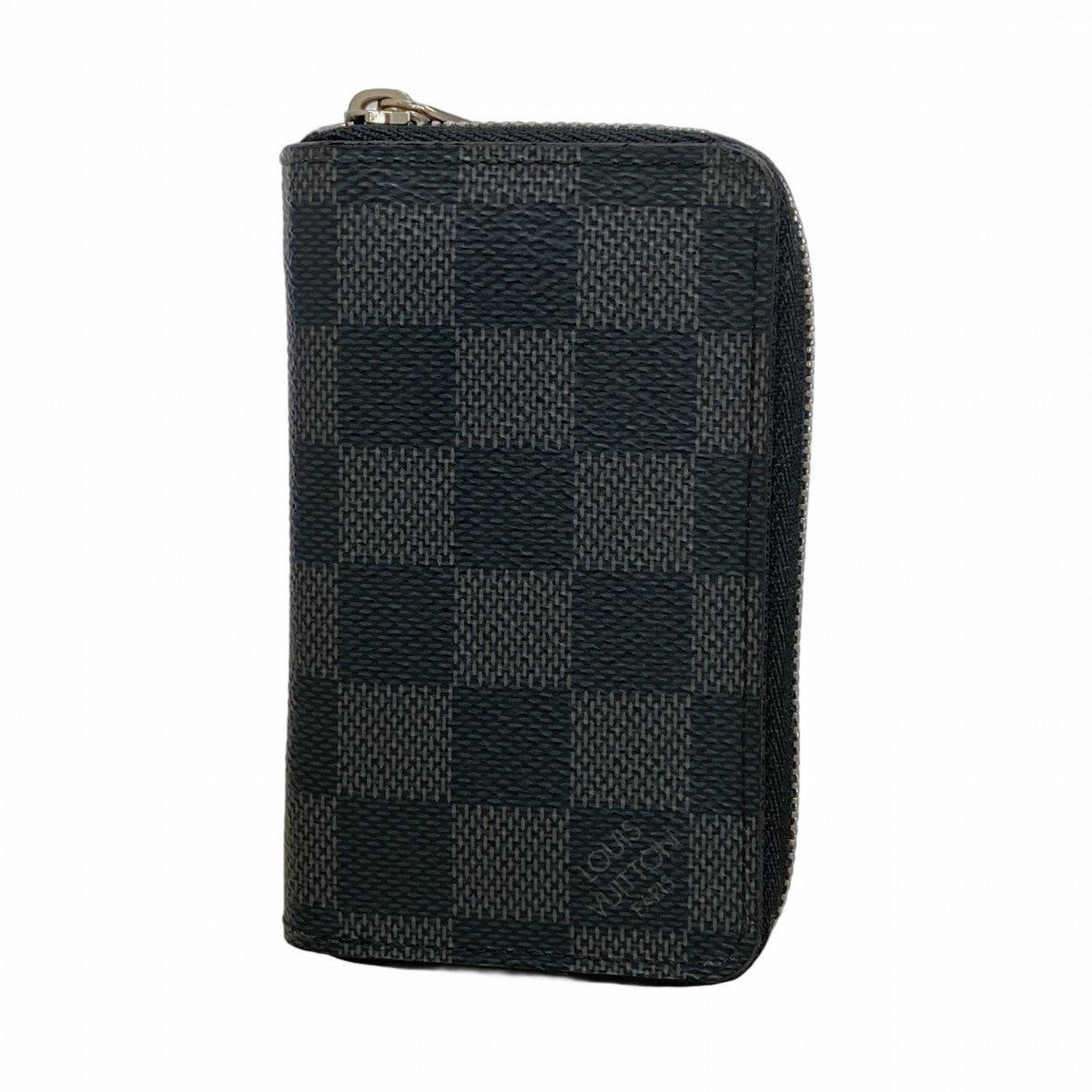 ルイ ヴィトン◎パース ダミエ グラフィット ブラック ラウンドファスナー ルイ ヴィトン ダミエグラフィット ジッピ―コインパース 黒