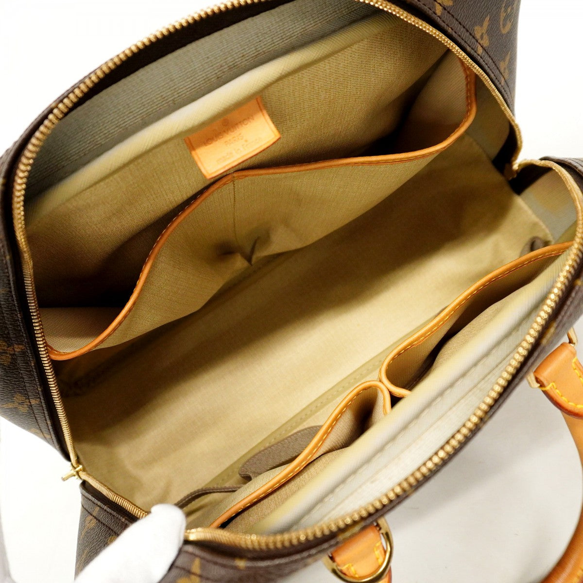 【5md5239】ルイヴィトン ハンドバッグ モノグラム ドーヴィル M47270 ブラウン【中古】レディース