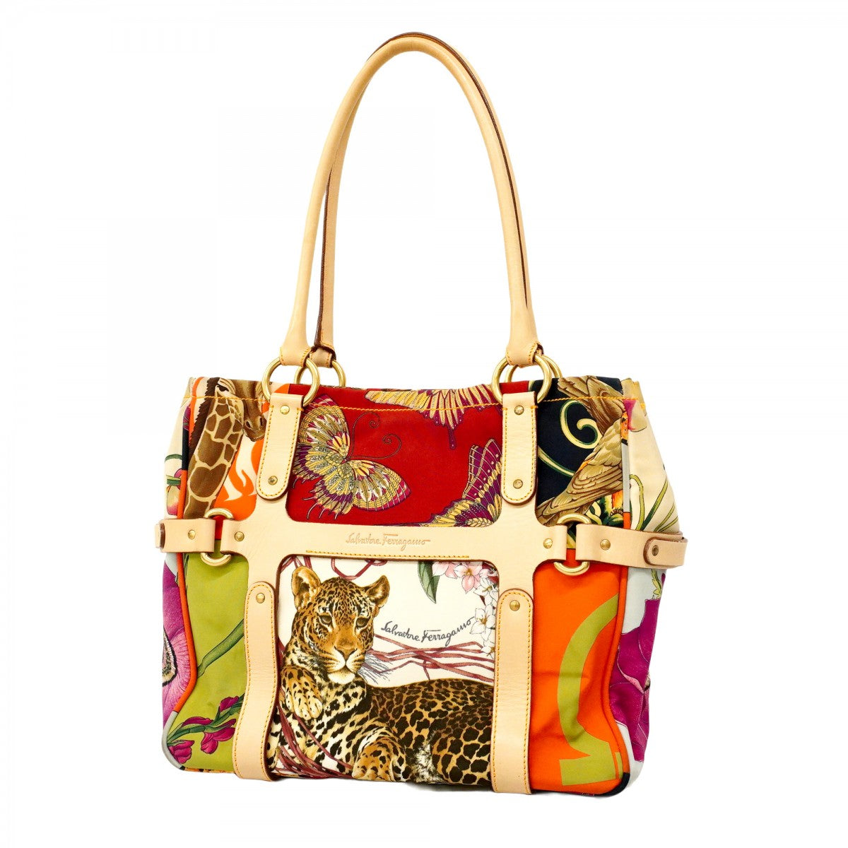 5me5380】サルヴァトーレフェラガモ トートバッグ ナイロン