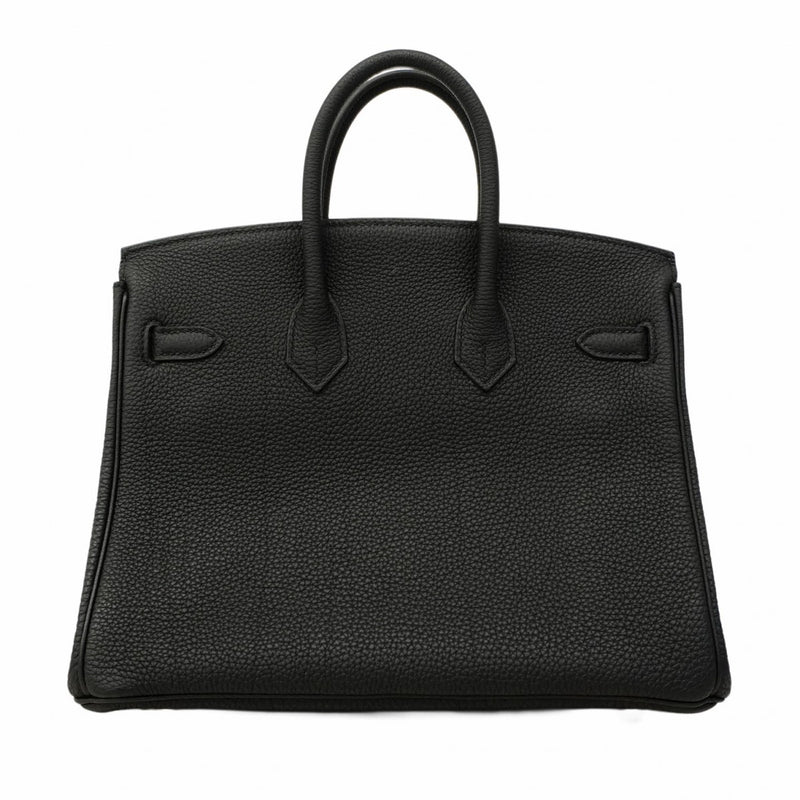 【5me5553-e-g】エルメス ハンドバッグ バーキン25 トゴ ブラック シルバー金具 U刻印【中古】レディース