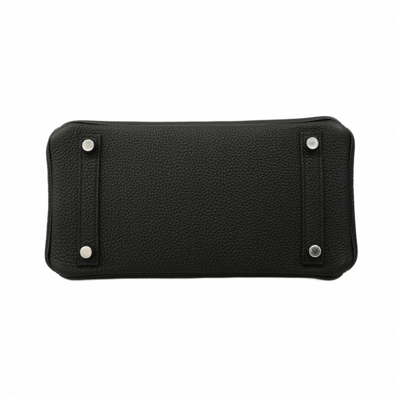 【5me5553-e-g】エルメス ハンドバッグ バーキン25 トゴ ブラック シルバー金具 U刻印【中古】レディース