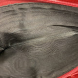 【5me5681】グッチ 長財布 GGマーモント 456116 レザー レッド ゴールド金具【中古】レディース