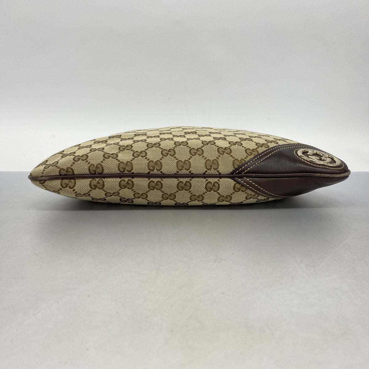 【5me5682】グッチ ショルダーバッグ GGキャンバス インターロッキングG 169947 キャンバス ブラウン シャンパンゴールド金具【中古】レディース