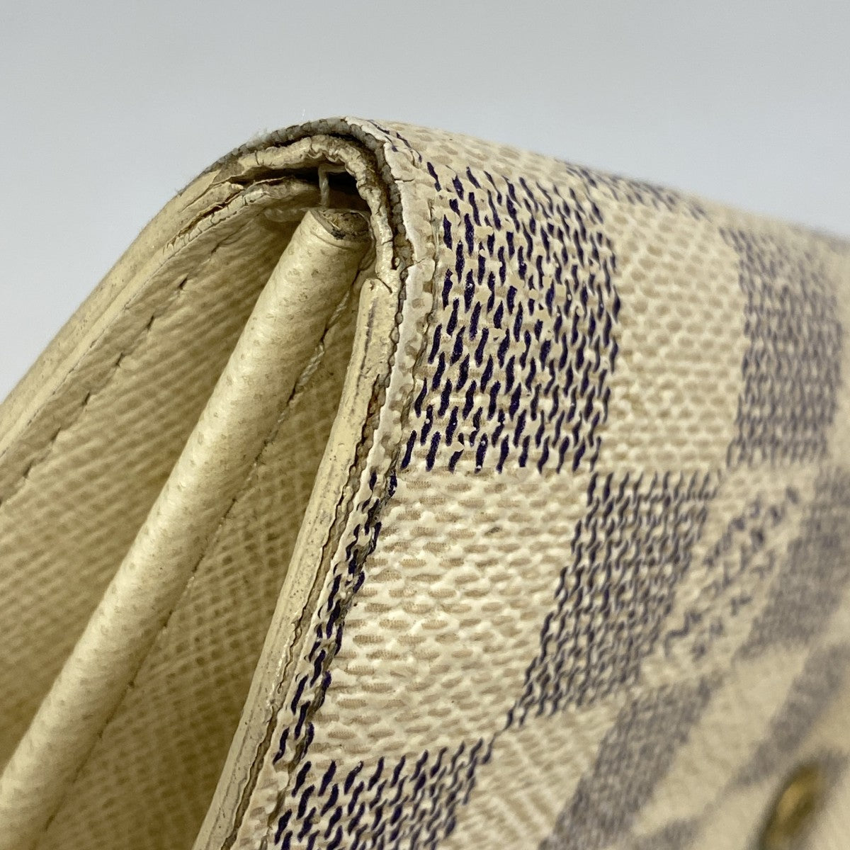 【5me5685】ルイヴィトン 長財布 ダミエ・アズール ポルトフォイユサラ N61735 ホワイト【中古】レディース