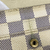 【5me5685】ルイヴィトン 長財布 ダミエ・アズール ポルトフォイユサラ N61735 ホワイト【中古】レディース