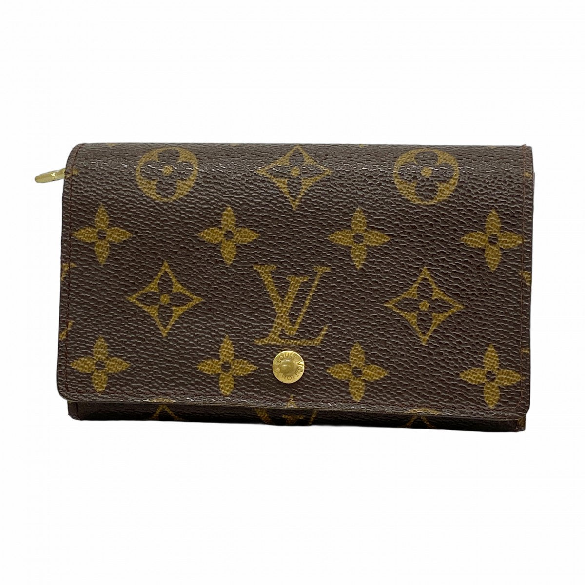 【5me5686】ルイヴィトン 財布 モノグラム ポルトモネビエトレゾール M61730 ブラウン【中古】レディース